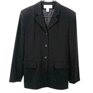 Jones New York Black 3 Button Blazer Size 10